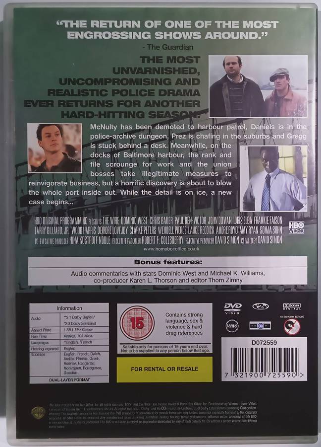 THE WIRE Season Two (5 DVD set)
