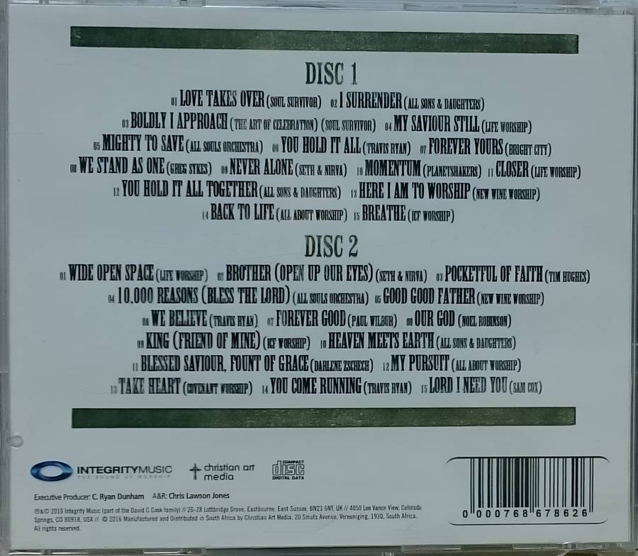 2017 Ultimate Worship 30 Uplifting Songs Of Praise CD