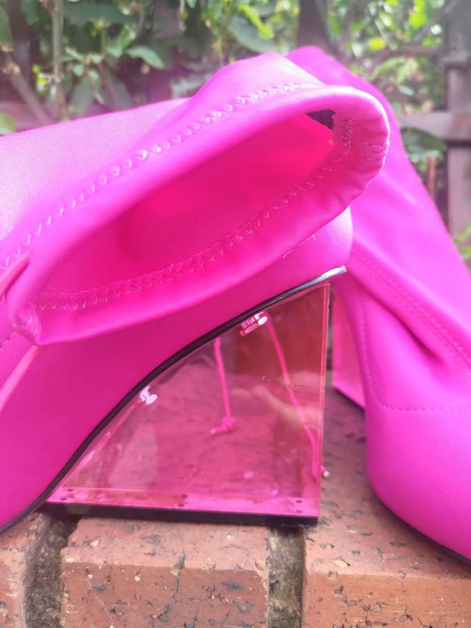 Hot Pink Wedge Boots