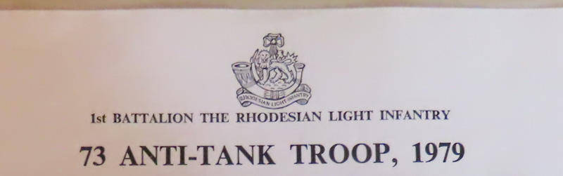Rhodesia-Bush War-1st Battalion Rhodesian Light Infantry (RLI)- 73 Anti-Tank Troop 1979 Copy Photo