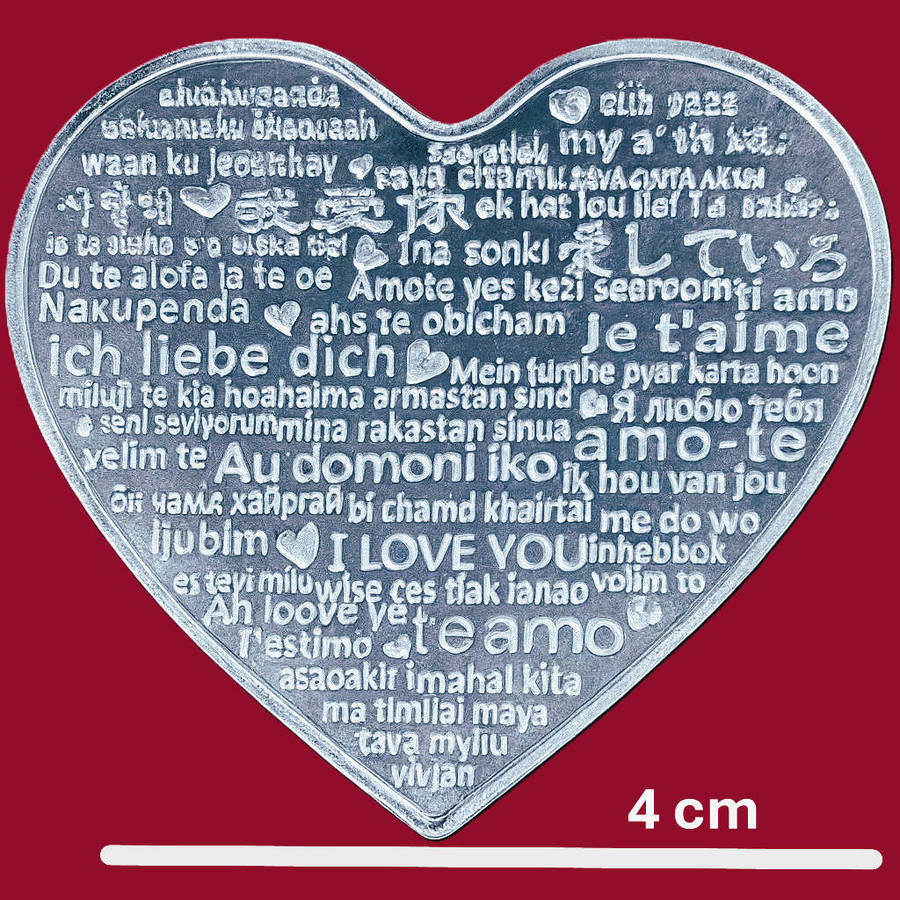 HeartShaped Coins - 16 coins random colour