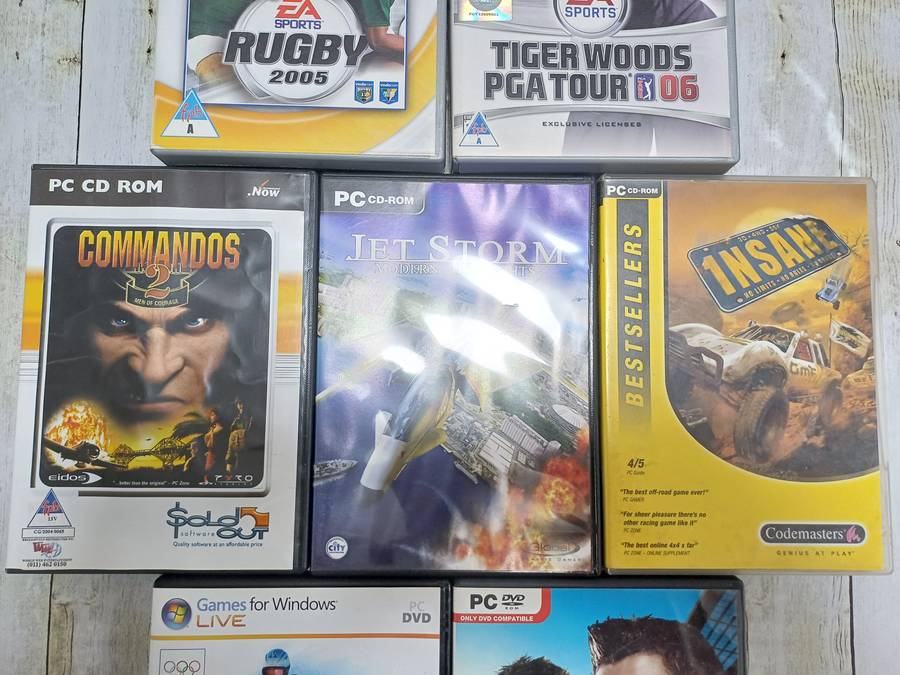 Lot of Seven Original Windows PC Games (Sold as lot). Please see photos and description.