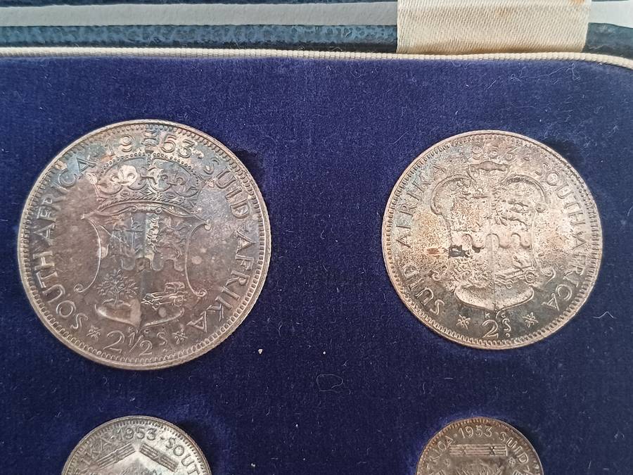 SA Union 1953 Silver Short Proof Set In SA Mint Box!