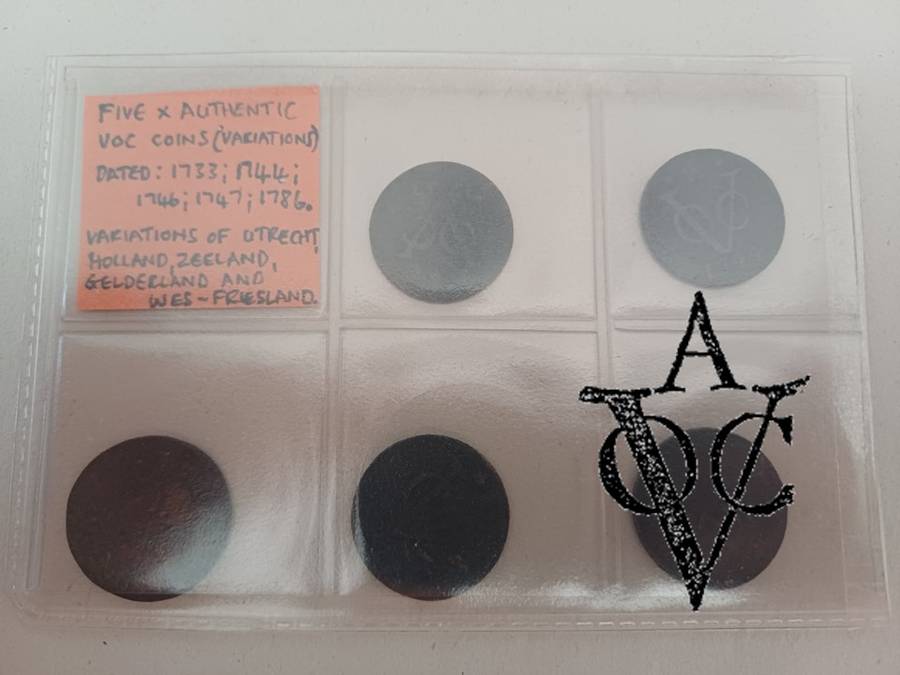 Collection of Five Authentic VOC Coin Varieties in Plastic Sleeve! Sold As Lot! See Description!