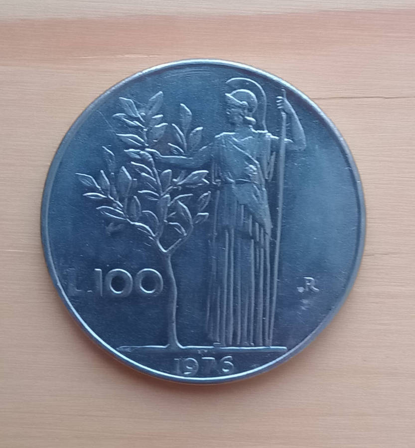1976 Italian lire 100 coin
