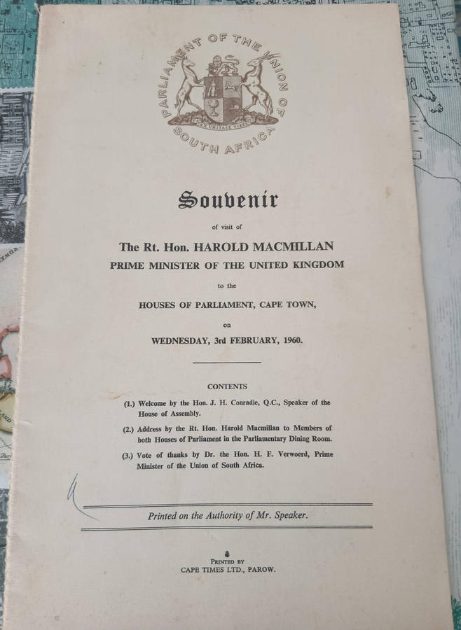 Africana-Harold MacMillan - Winds of change address to Parliamant