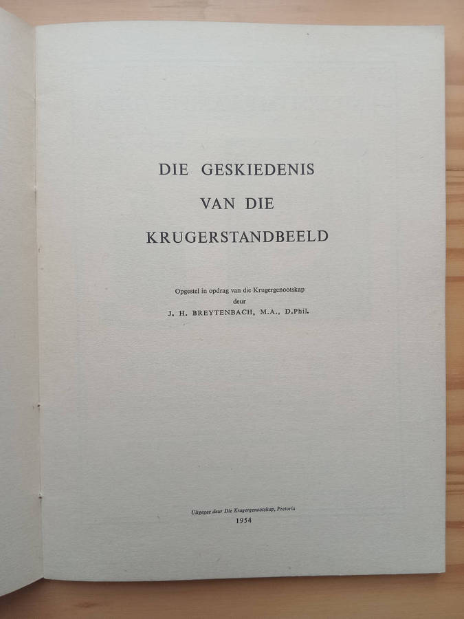 Africana- Die Geskiedenis van die Krugerstandbeeld deur J H Breytenbach