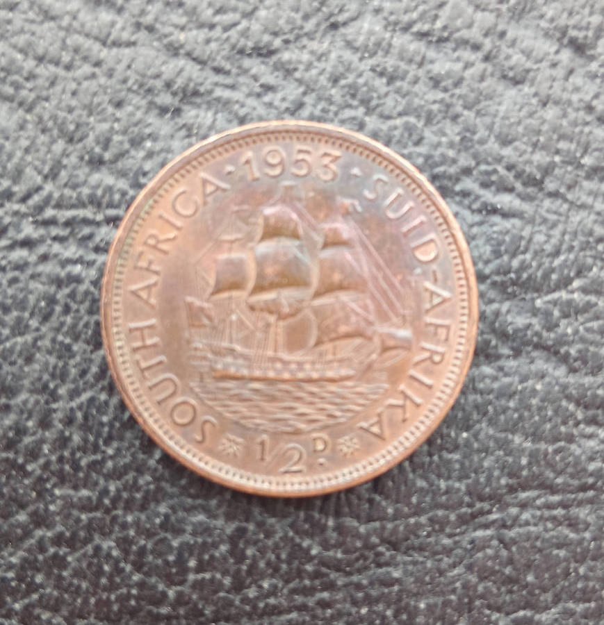 1953 South Africa half penny