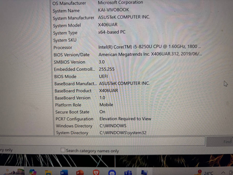 Asus Vivobook s 256gb Intel(R) Core (TM) i5-8250U CPU
