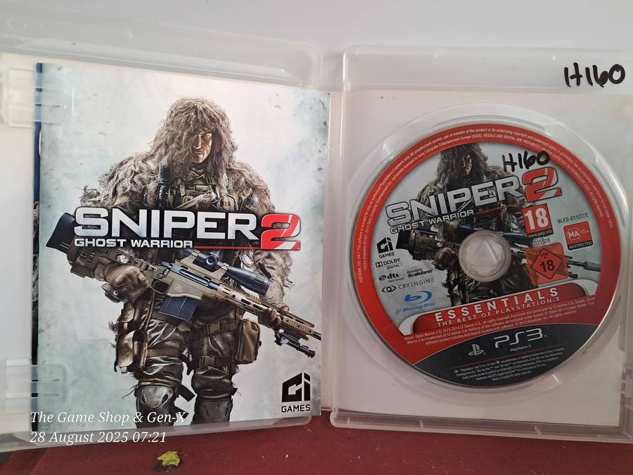 PS3 SNIPER GHOST WARRIOR 2 (ESSENTIAL) + MANUAL