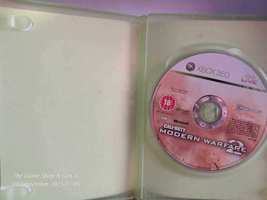 XBOX 360 CALL OF DUTY : MODERN WARFARE 2 - NO MANUAL