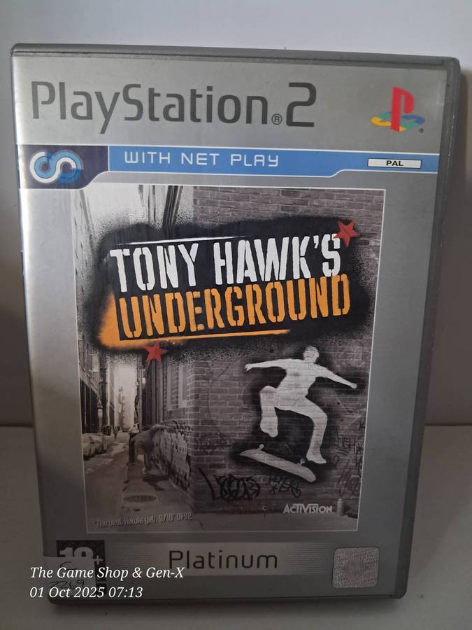 PS2 TONY HAWK'S UNDERGROUND (PLATINUM) - CIB