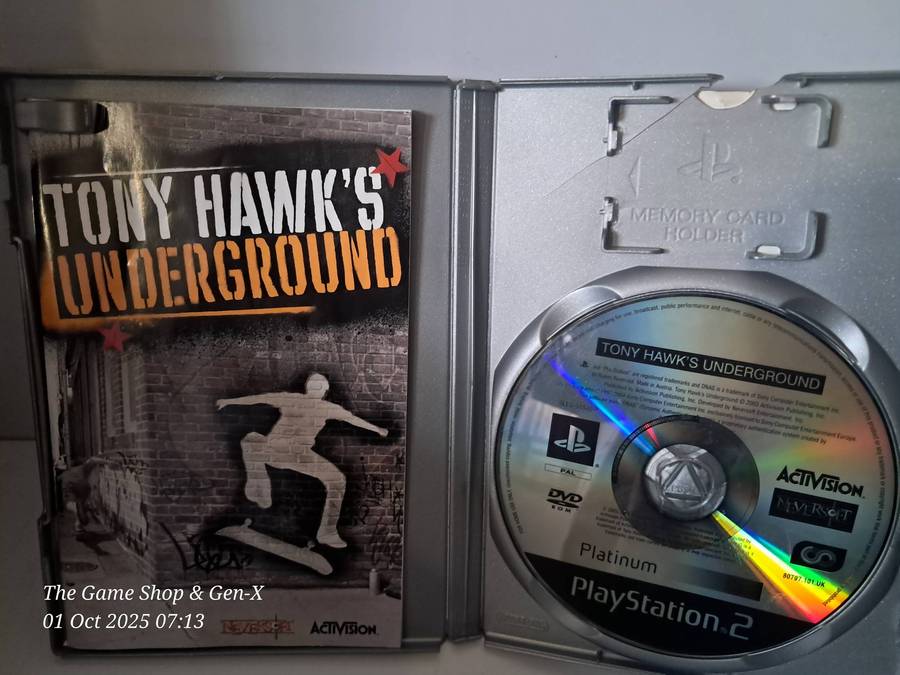 PS2 TONY HAWK'S UNDERGROUND (PLATINUM) - CIB