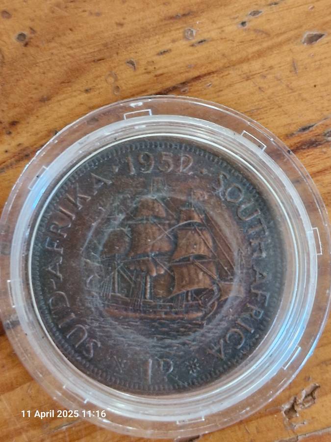 1952 1d coin in Excellent condition