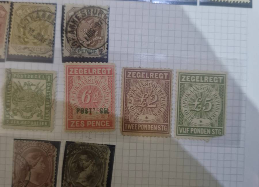Zuid Afrikaanse Republiek and Transvaal Stamp collection from 1800s onwards