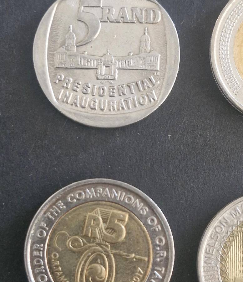 COLLECTION OF 8 MANDELA COMMEMORATIVE COINS INCL 1994 PRESIDENTIAL INAUGURATION