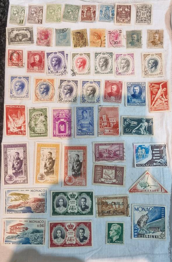 Selection of stamps from Monaco from 1891 to more current both used and unused