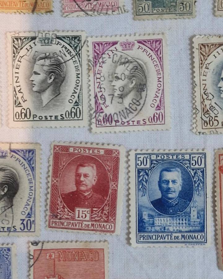 Selection of stamps from Monaco from 1891 to more current both used and unused