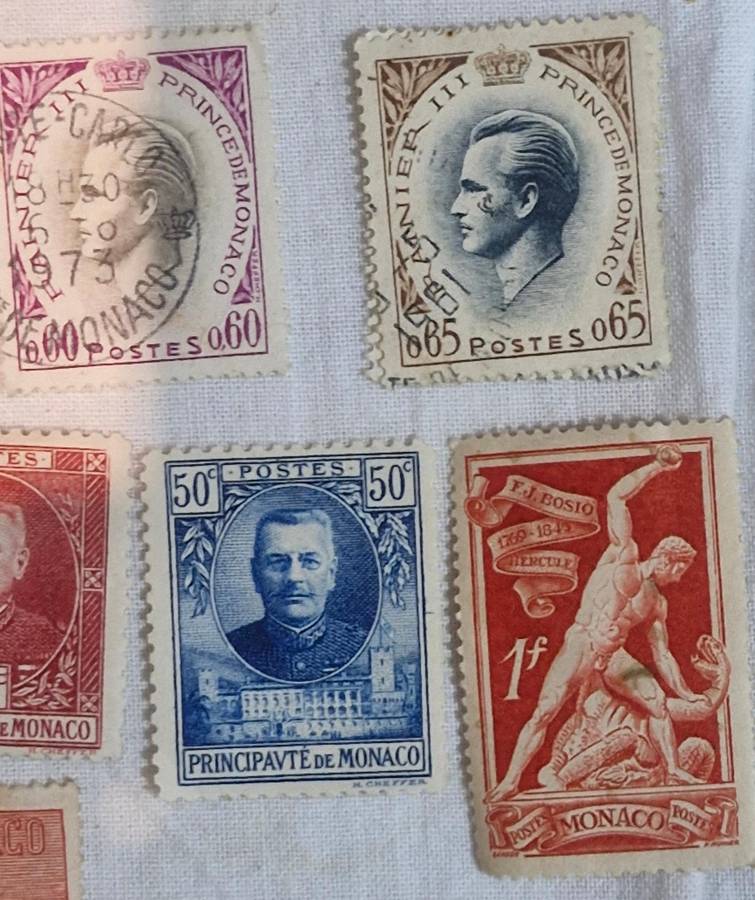 Selection of stamps from Monaco from 1891 to more current both used and unused