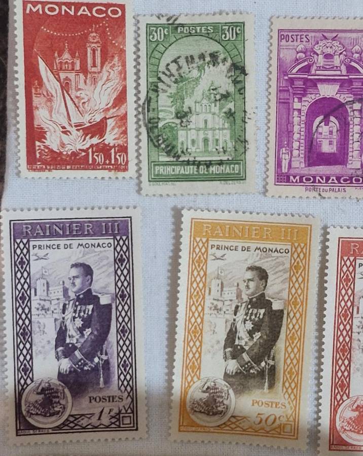Selection of stamps from Monaco from 1891 to more current both used and unused