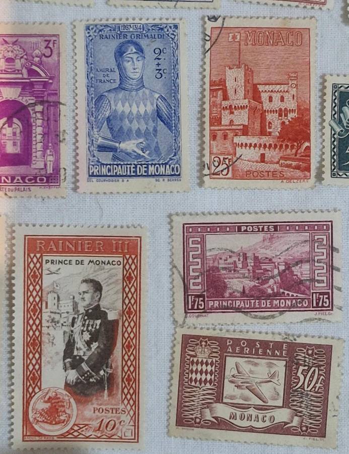 Selection of stamps from Monaco from 1891 to more current both used and unused