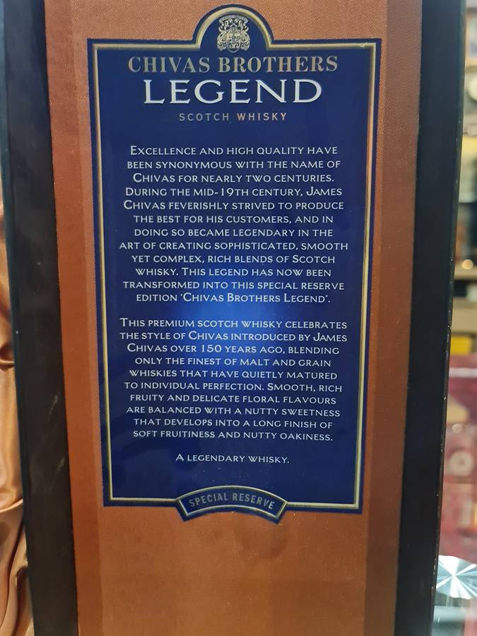 Chivas Brothers Legend Special Reserve Batch No. LD 00120
