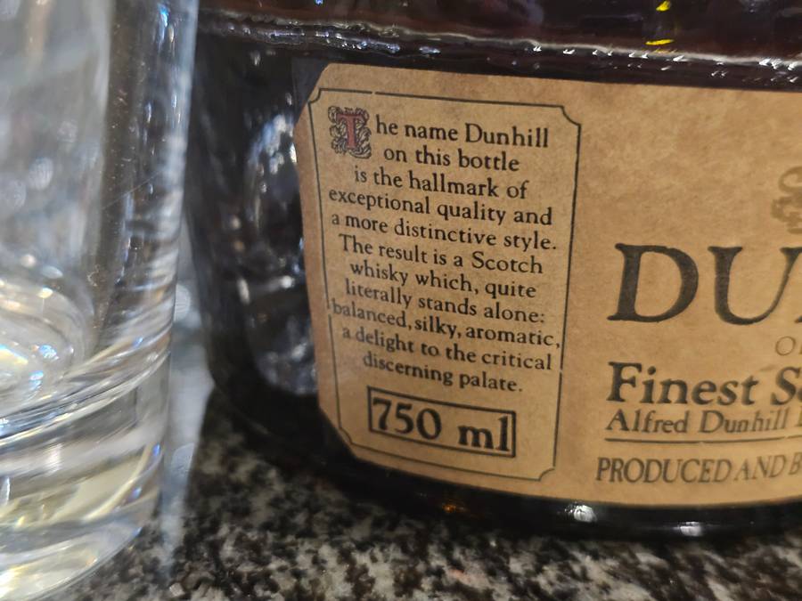Alfred Dunhill Old Masters Finest Scotch Whisky