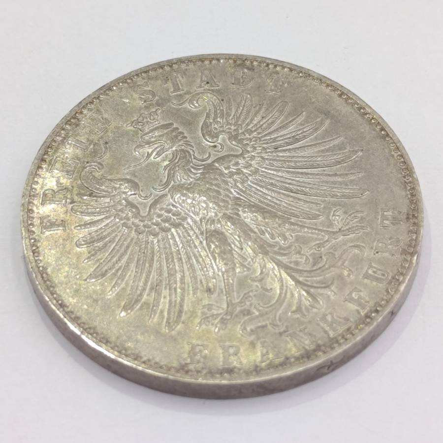 1862 German States Frankfurt silver one Thaler - Proof/Prooflike