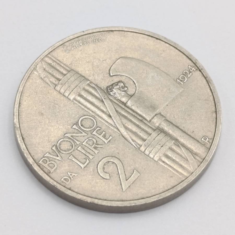 Italy 2 Lire 1924 - Victor Emmanuel 2