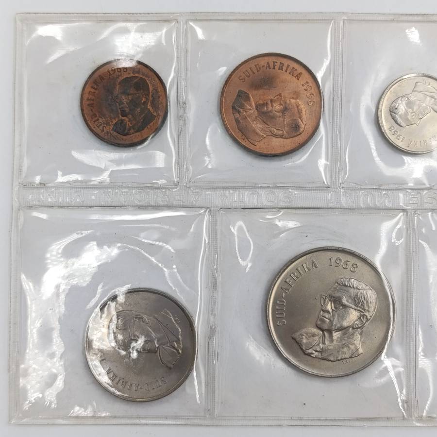 1968 Suid Afrika Afrikaans uncirculated set with scarce R1