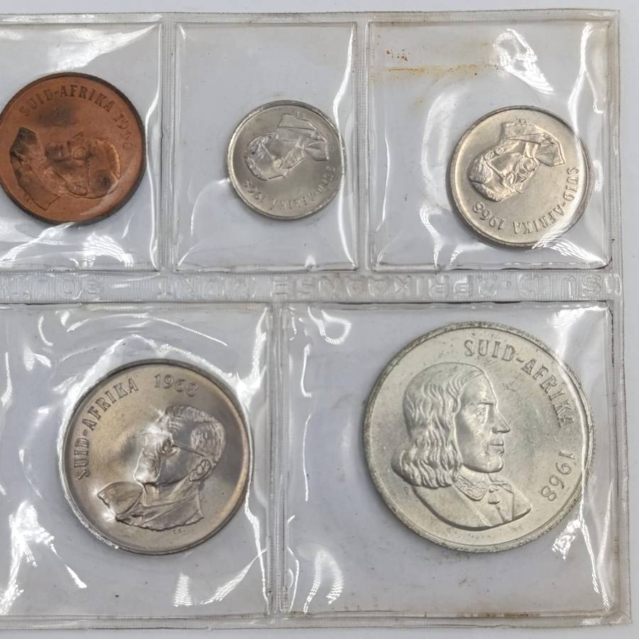 1968 Suid Afrika Afrikaans uncirculated set with scarce R1