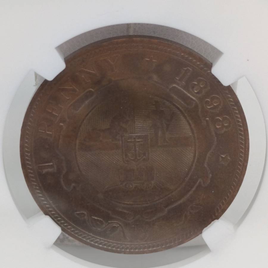 1898 ZAR Kruger Penny graded MS62 BN by NGC