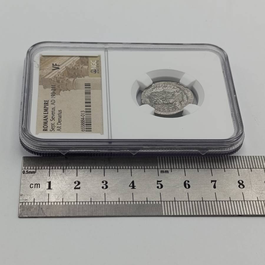 Roman Empire Septimius  Severus AD 193-211 AR Denarius graded VF by NGC Ancients