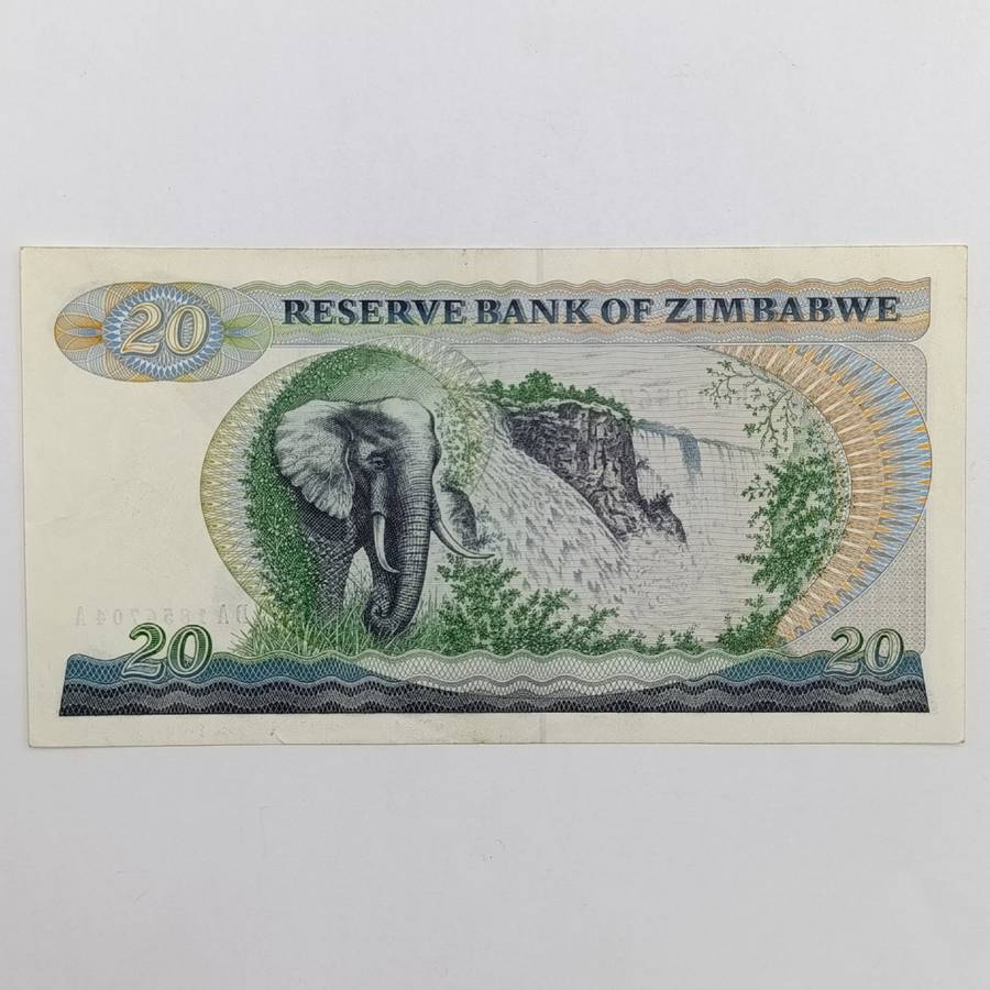 Zimbabwe $20 Saltsburg 1980 uncirculated banknote (Pick 049)