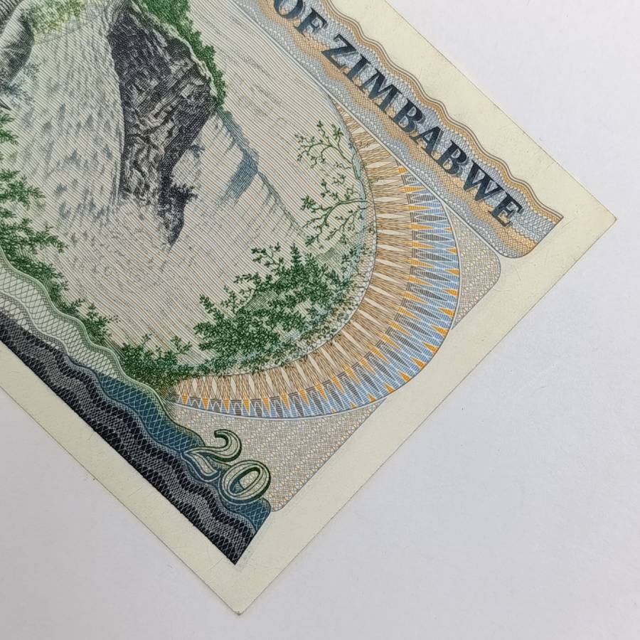 Zimbabwe $20 Saltsburg 1980 uncirculated banknote (Pick 049)