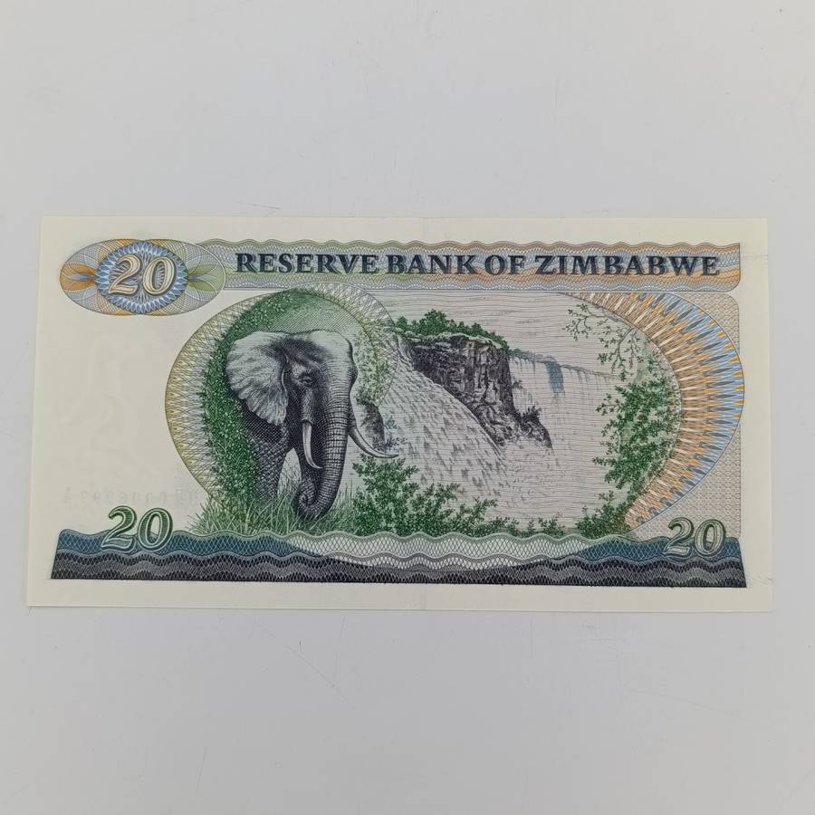 Lot of 3 Zimbabwe $20 replacement notes uncirculated - 2 with consecutive numbers Salisbury 1980