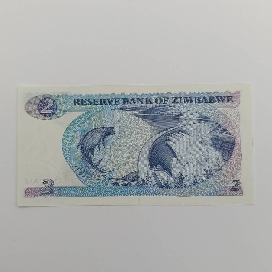Zimbabwe $2 Salisbury 1980 uncirculated AA note