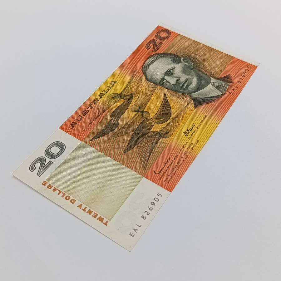 Australia $20 banknote XF - some creases