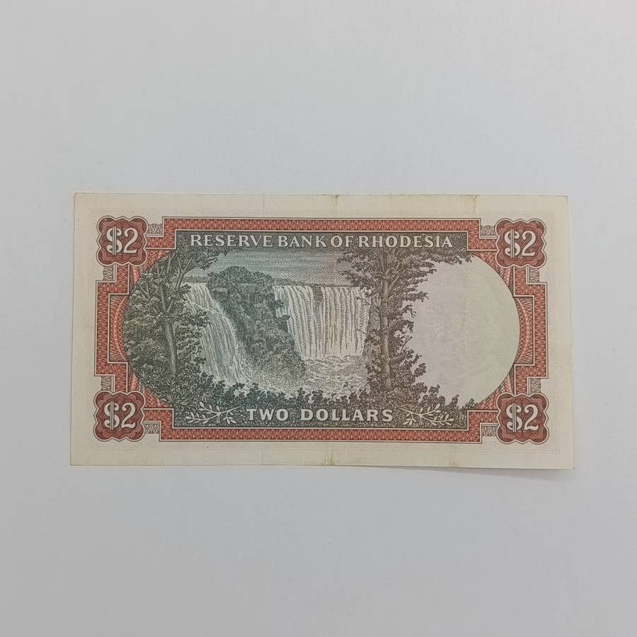 Rhodesia Two dollars banknote 4 January 1972 XF+