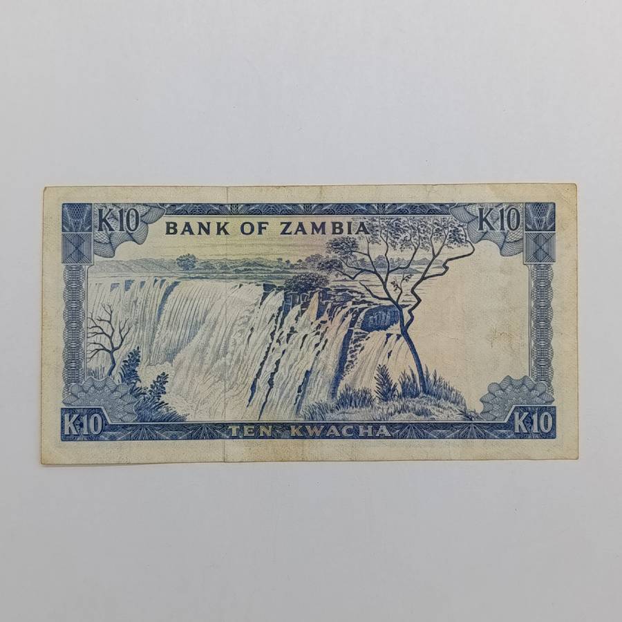 Zambia 10 Kwacha 1969 JB zulu signature