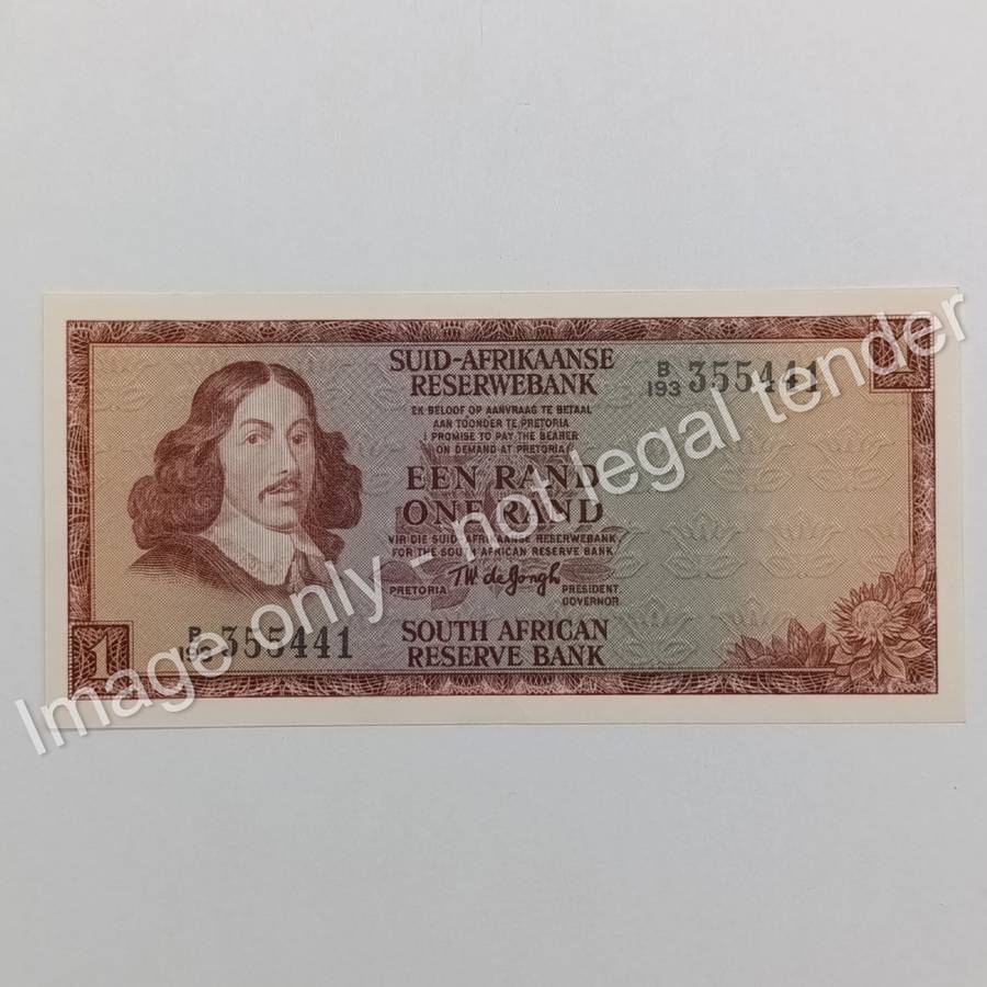 Lot of 10 TW de Jongh 2nd issue 1973 R1 banknotes - uncirculated with consecutive numbers
