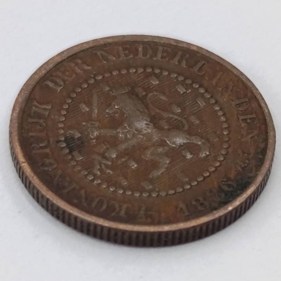 Netherlands 1886 half cent VF+