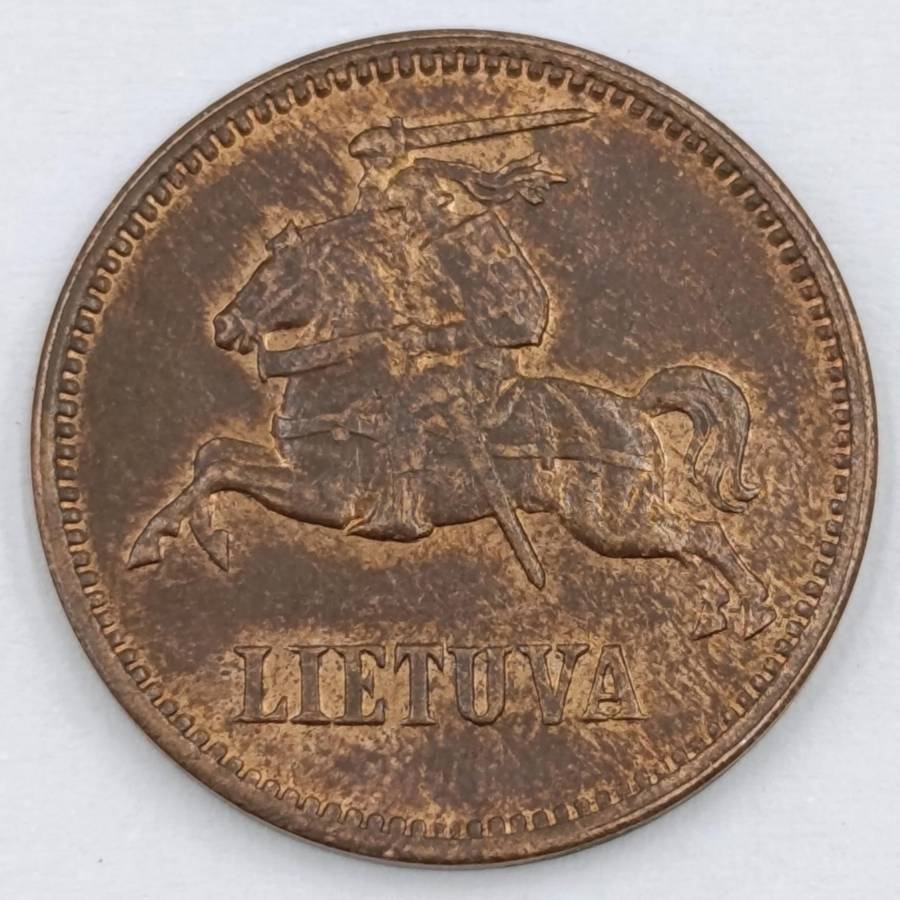 Lithuania 1936 uncirculated 5 cental