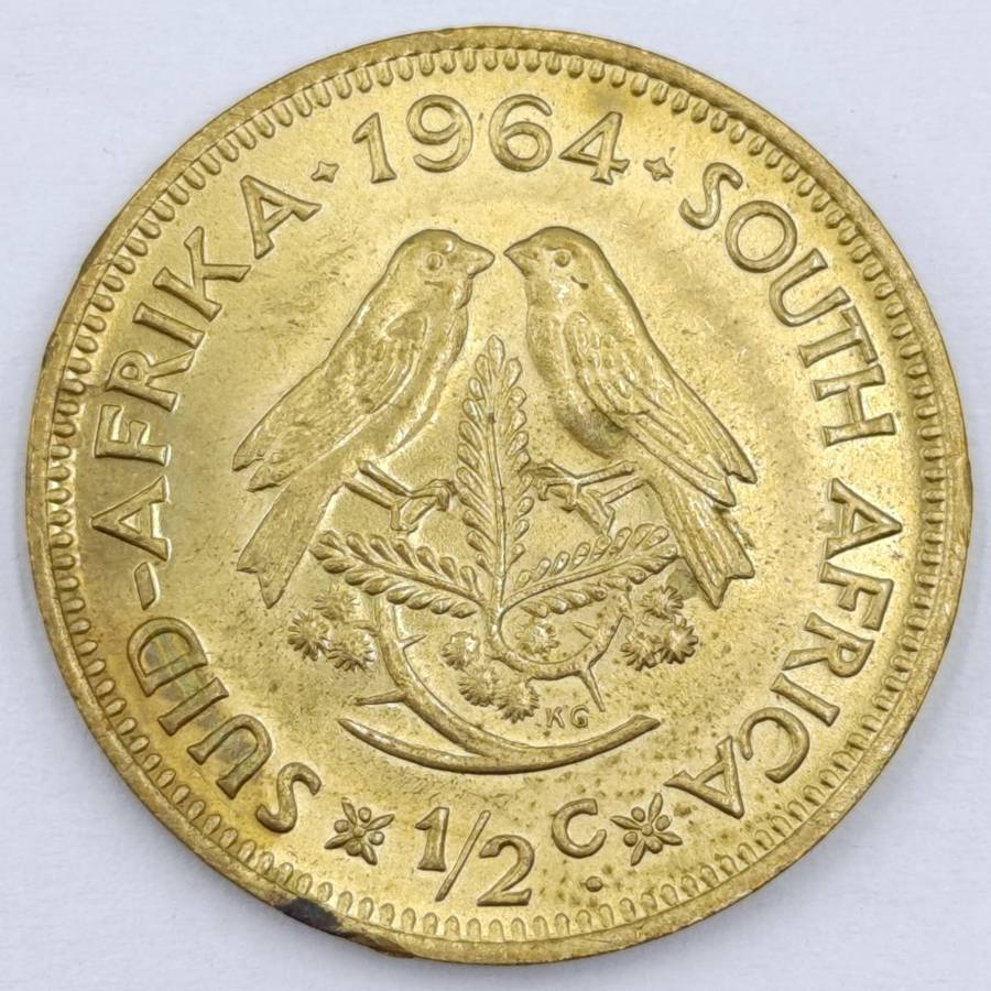 1964 RSA coin set - uncirculated and AU 1/2 cent to 50 cent