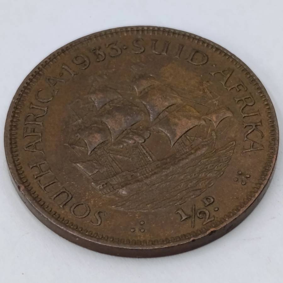1933 South Africa Half Penny XF