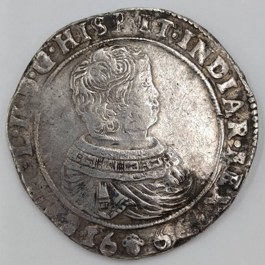 1666 Spanish Netherlands Brabant ducaton recovered from the Merenstijn wreck