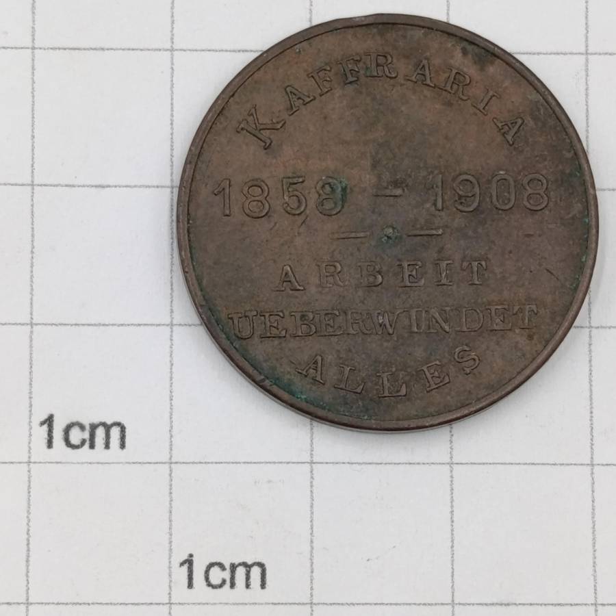 1908 Kaffraria Medallion to commemorate 50 years of german setlers in the area (South Africa)