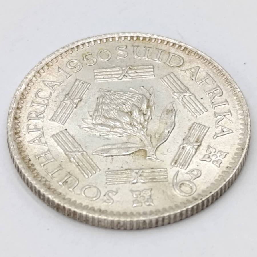 1950 South Africa Sixpence uncirculated