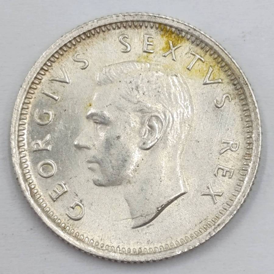 1950 South Africa Sixpence uncirculated