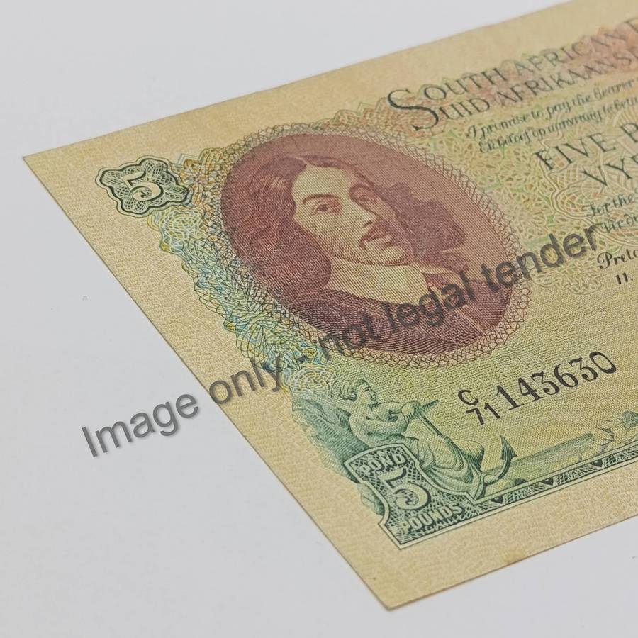 South Africa MH de Kock 1959 Five Pound a EF